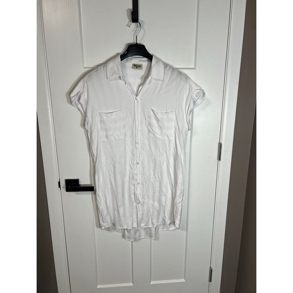 Show Me Your Mumu Martin Shirt Dress Womens Size S Small White Casual Boho - Picture 5 of 9